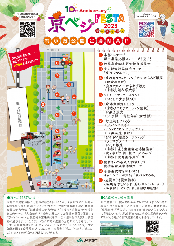 【京ベジFESTA2023開催まであと9日‼】会場MAPを公開！